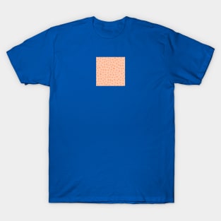 Minimalist Dots Peach Paint Art T-Shirt